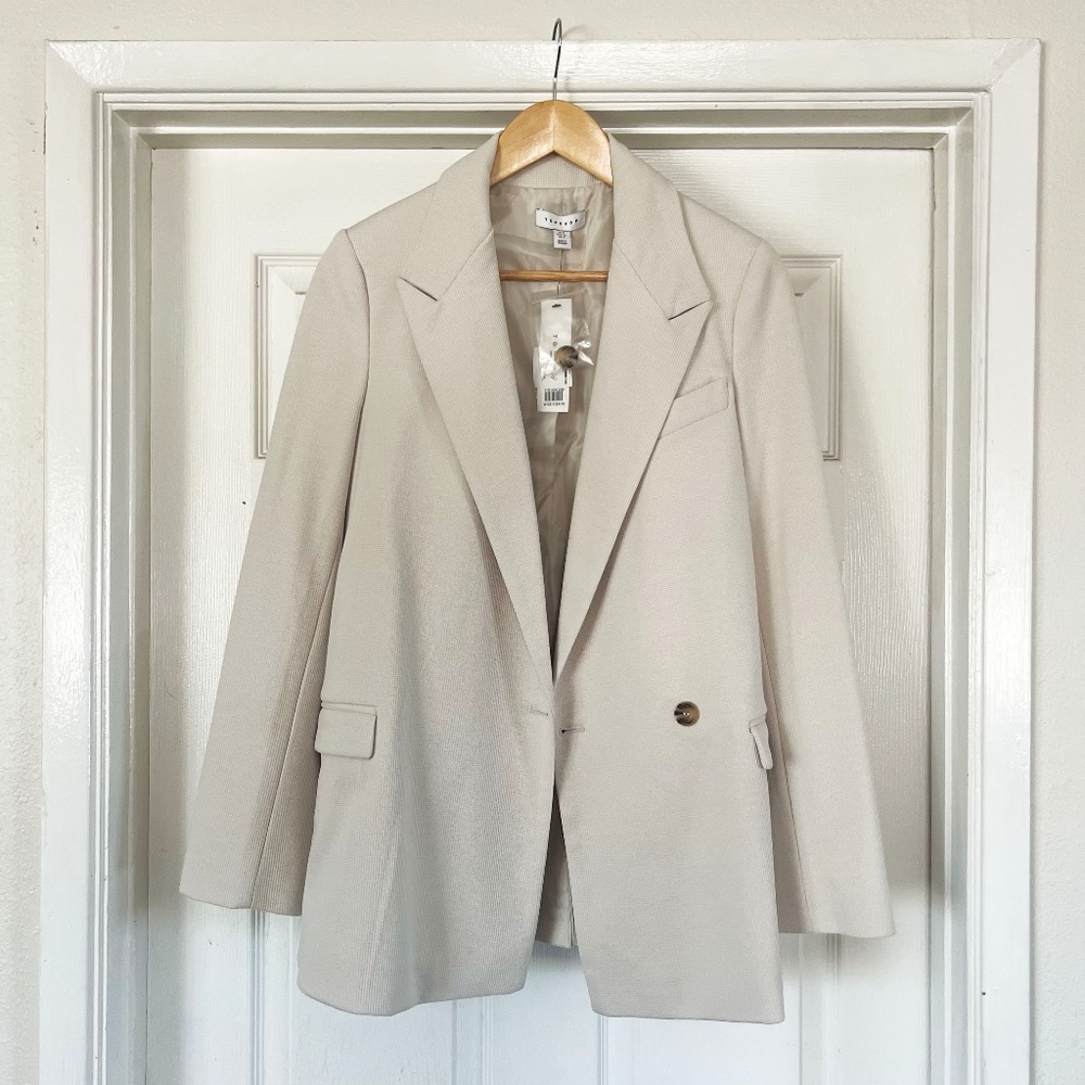 Topshop Women's Blazer in Ivory